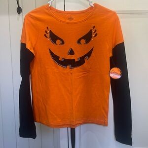 Halloween Orange Girls long sleeve tshirt. Size 14-16.